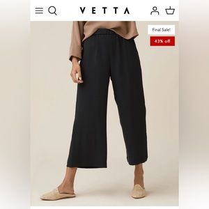 Vetta Pants | Vetta 100% Tencel Flowy Wide Leg Pant